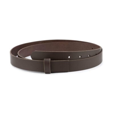 dark brown leather belt strap for buckles replacement 1 inch 1