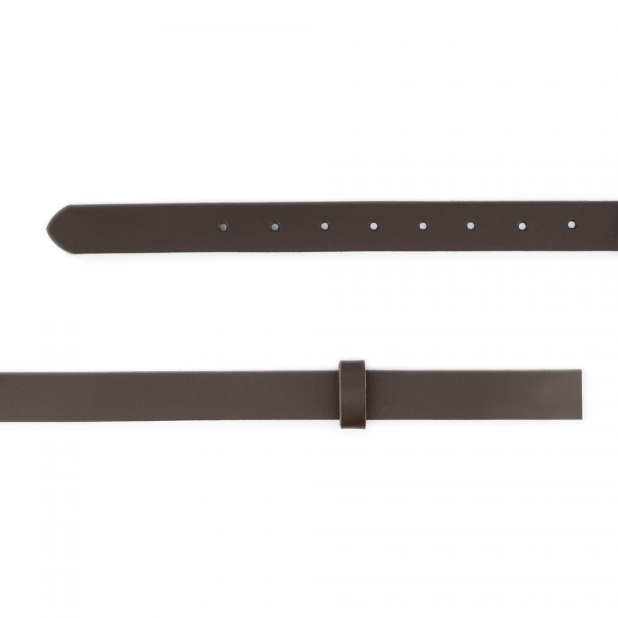 dark brown leather belt strap for buckles replacement 1 inch 2