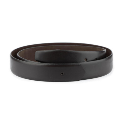 dark brown leather belt strap replacement with hole for buckle 1