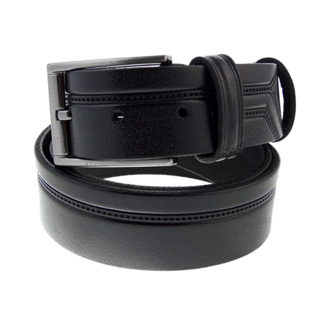 Buy Fashion Mens Belts - Black Embossed Leather - Leatherbeltsonline