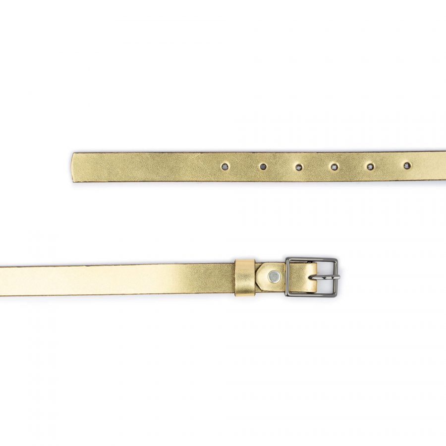 golden belt for dress genuine leather 2 0 cm 3