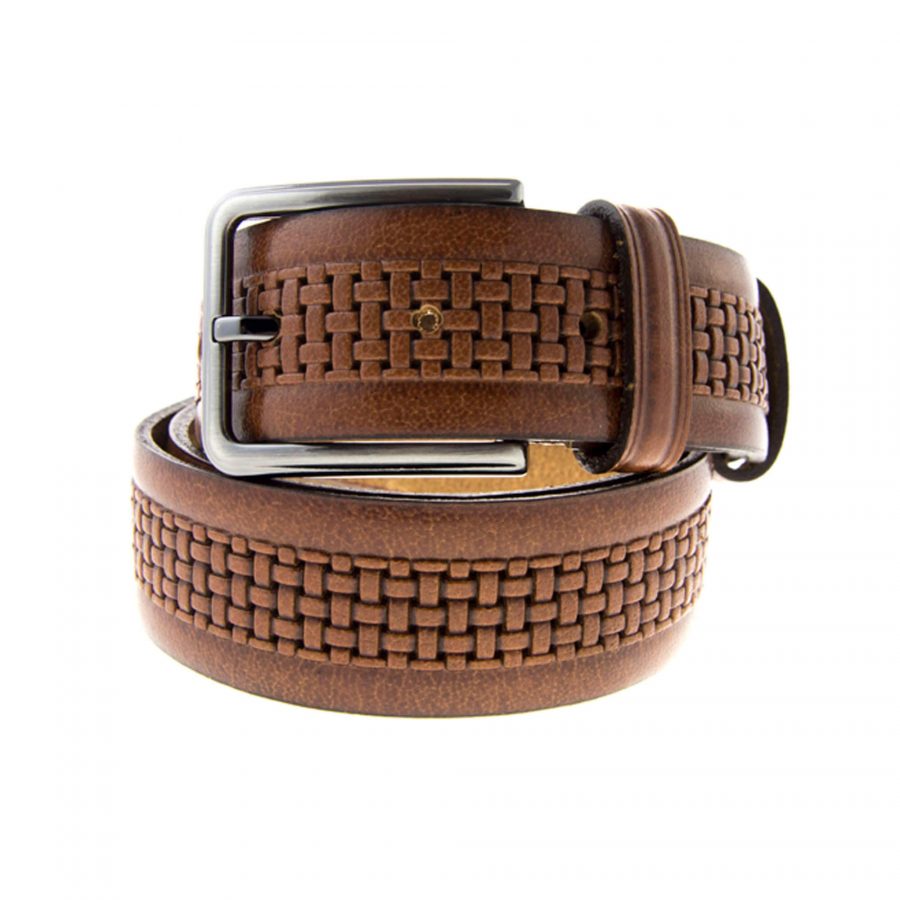good leather belt brown mens 351136 1