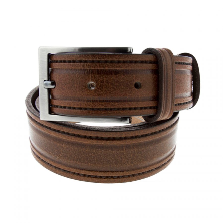 heavy duty mens belt brown leather 351142 1