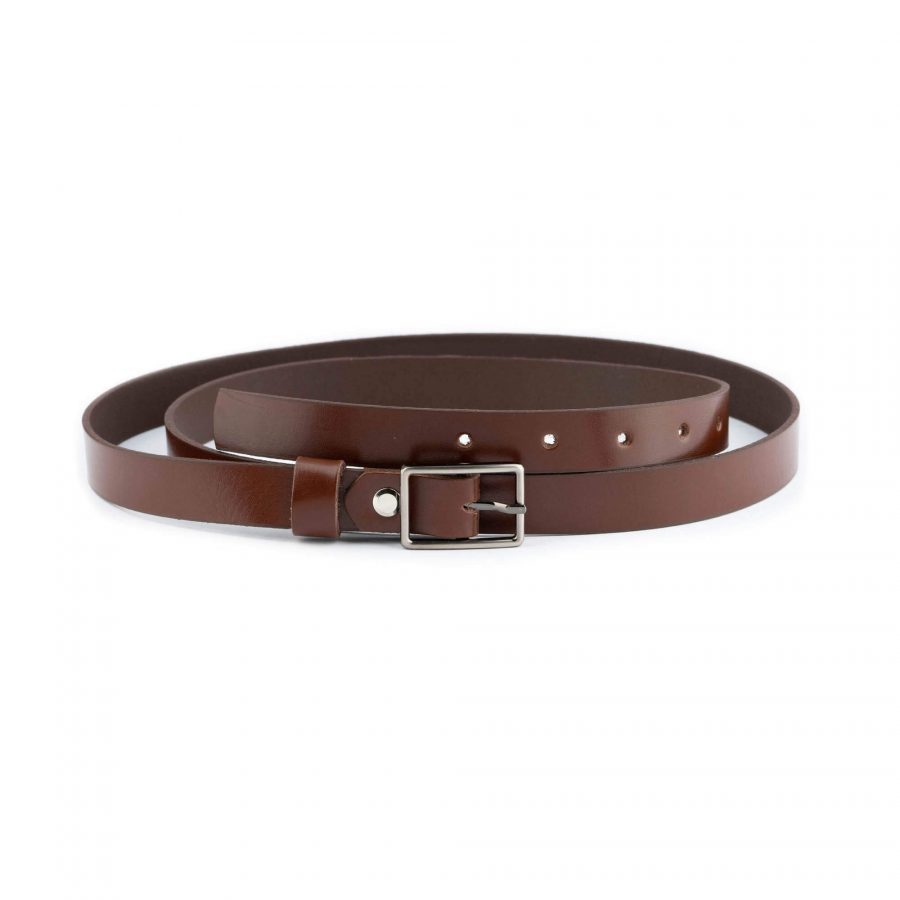 ladies brown belt for dresses real leather 2 0 cm 1