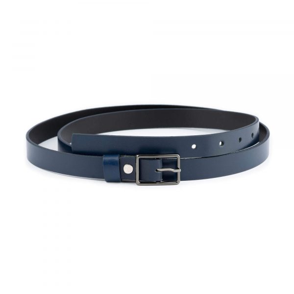 ladies navy blue belt for dress genuine leather 1