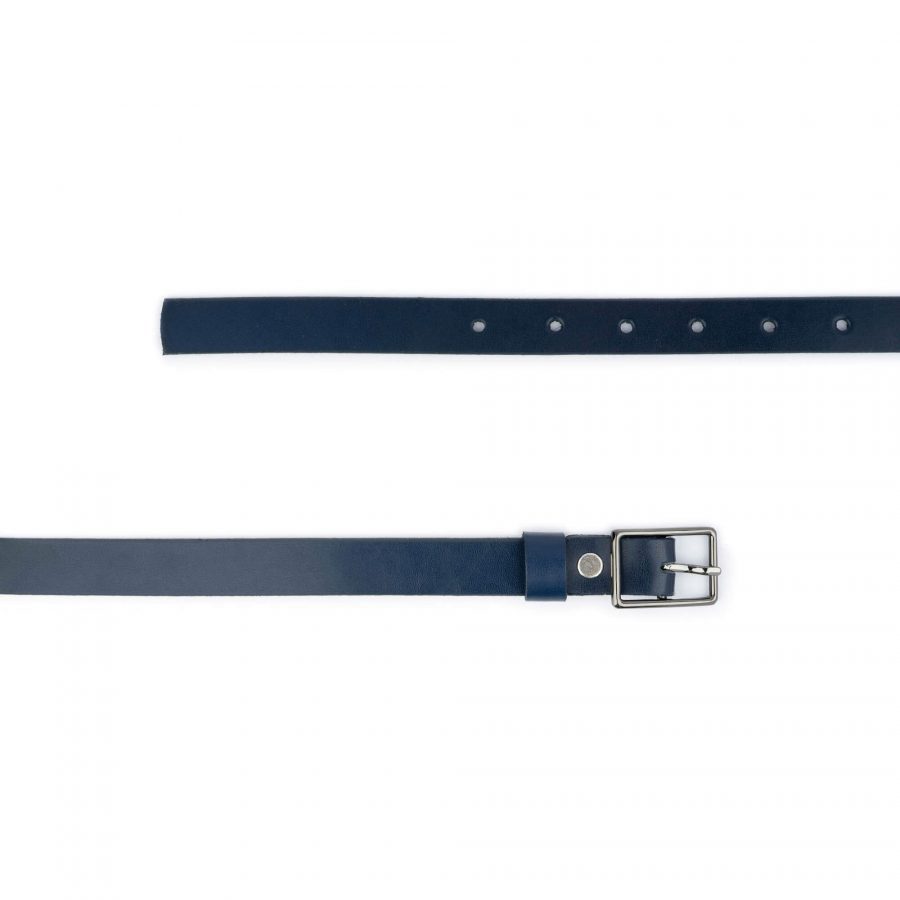 ladies navy blue belt for dress genuine leather 3