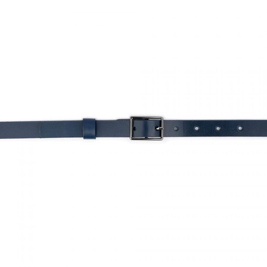 ladies navy blue belt for dress genuine leather 4