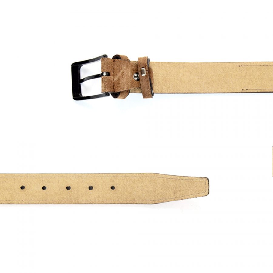 light tan mens belt genuine suede leather 351040 2