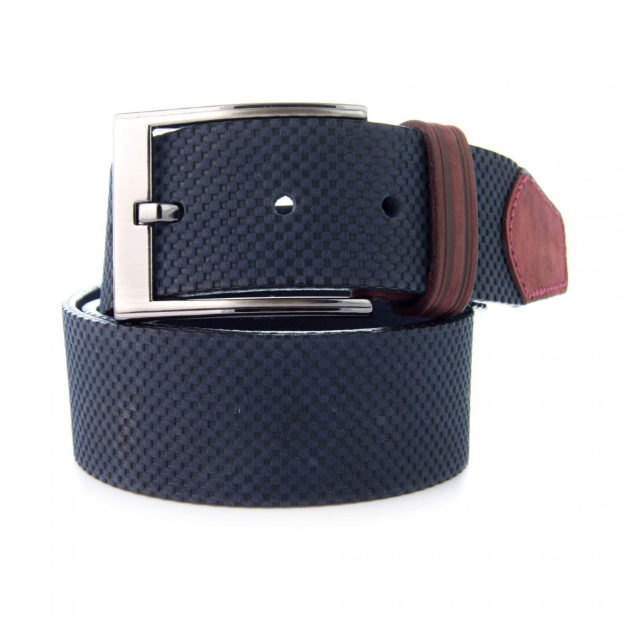 mens belts golf colorful blue suede burgundy 401152 1