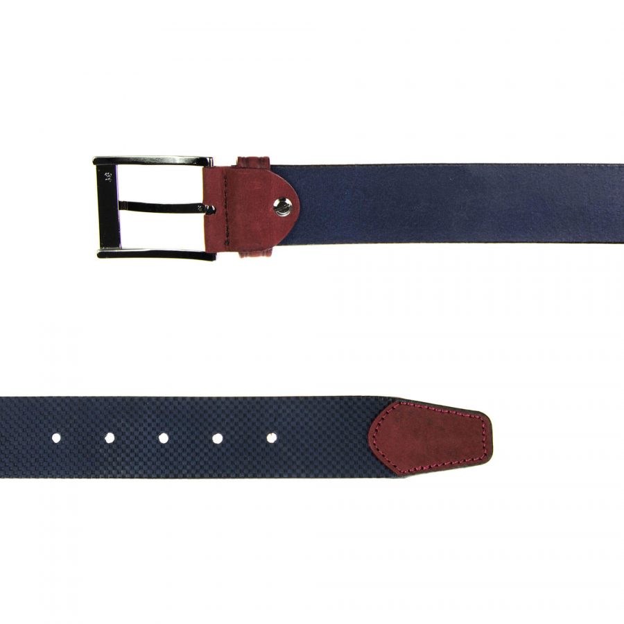 mens belts golf colorful blue suede burgundy 401152 2