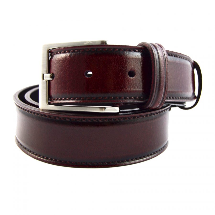 Buy Mens Cordovan Belt - Genuine Leather - LeatherBeltsOnline