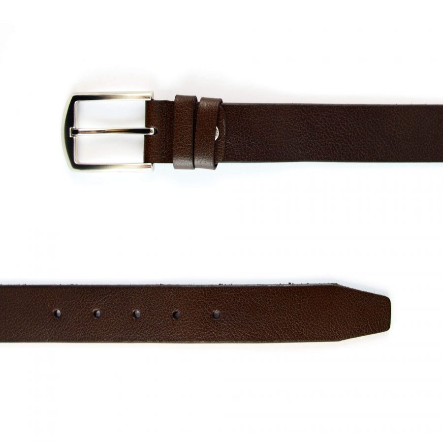 mens dark brown leather belt for jeans 351056 2