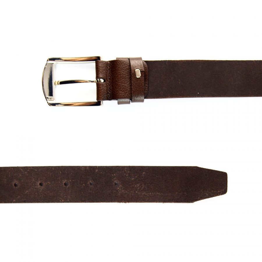 mens dark brown leather belt for jeans 351056 3