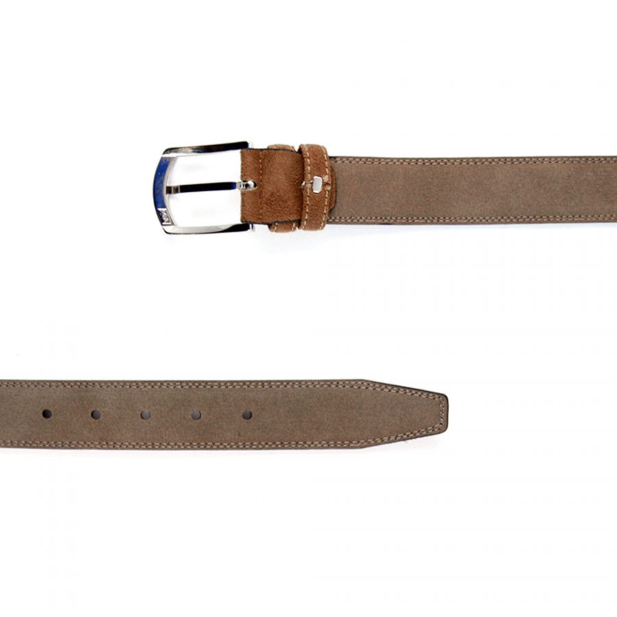 mens light brown belt suede leather 351037 2
