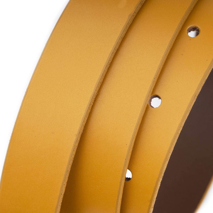 mustard belt strap replacement genuine leather 30 mm 4
