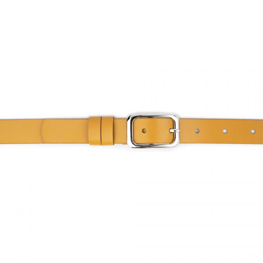 mustard womens leather belt for dress real leather 4
