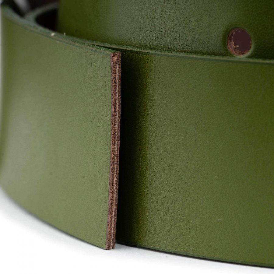 olive green belt strap replacement real leather 1 1 2 inch 2