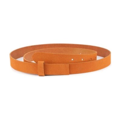 orange belt strap suede leather for buckles 1 inch 1