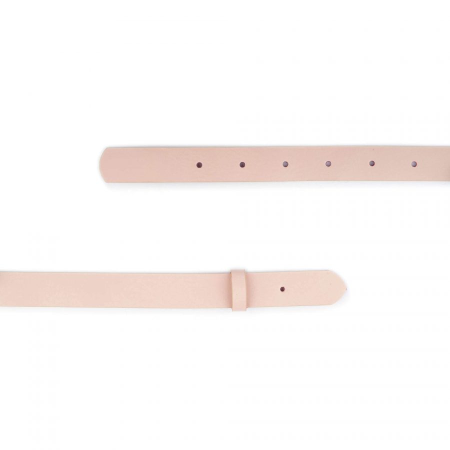 pink belt strap replacement with hole for buckle leather 25 mm 2