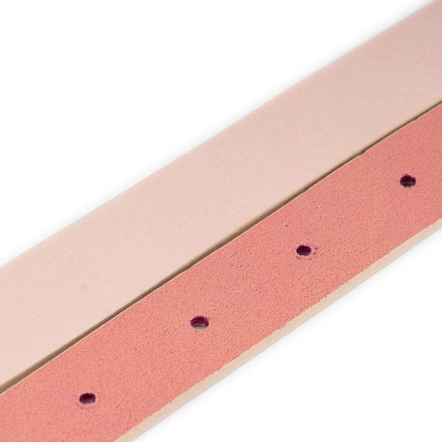 pink belt strap replacement with hole for buckle leather 25 mm 3