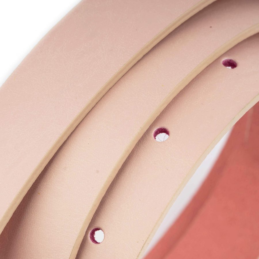 pink belt strap replacement with hole for buckle leather 25 mm 4