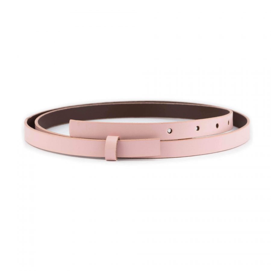 pink leather belt strap replacement 15 mm wide 1