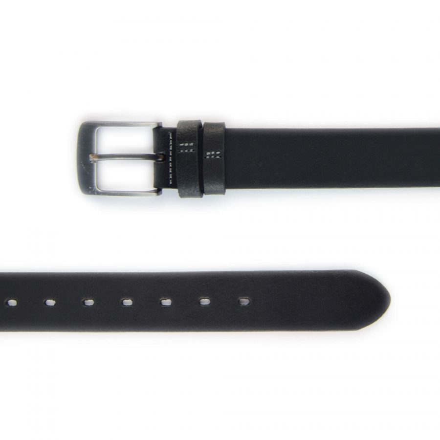 plain black belt for jeans genuine leather 351131 3