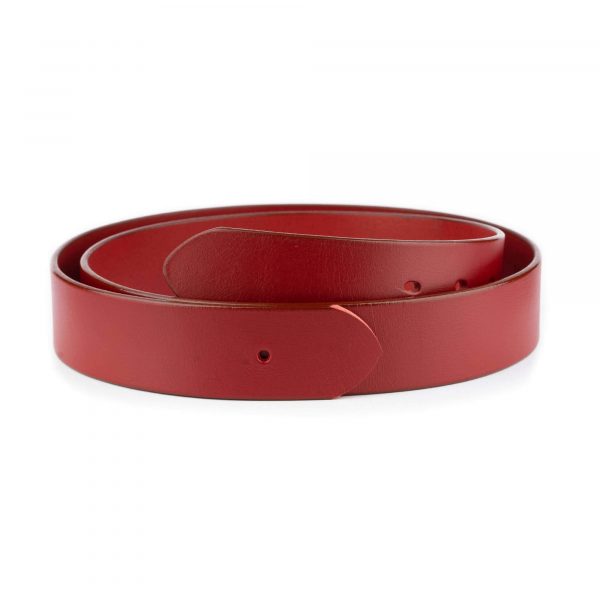 red belt strap for buckles replacement real leather 1 1 2 inch 1