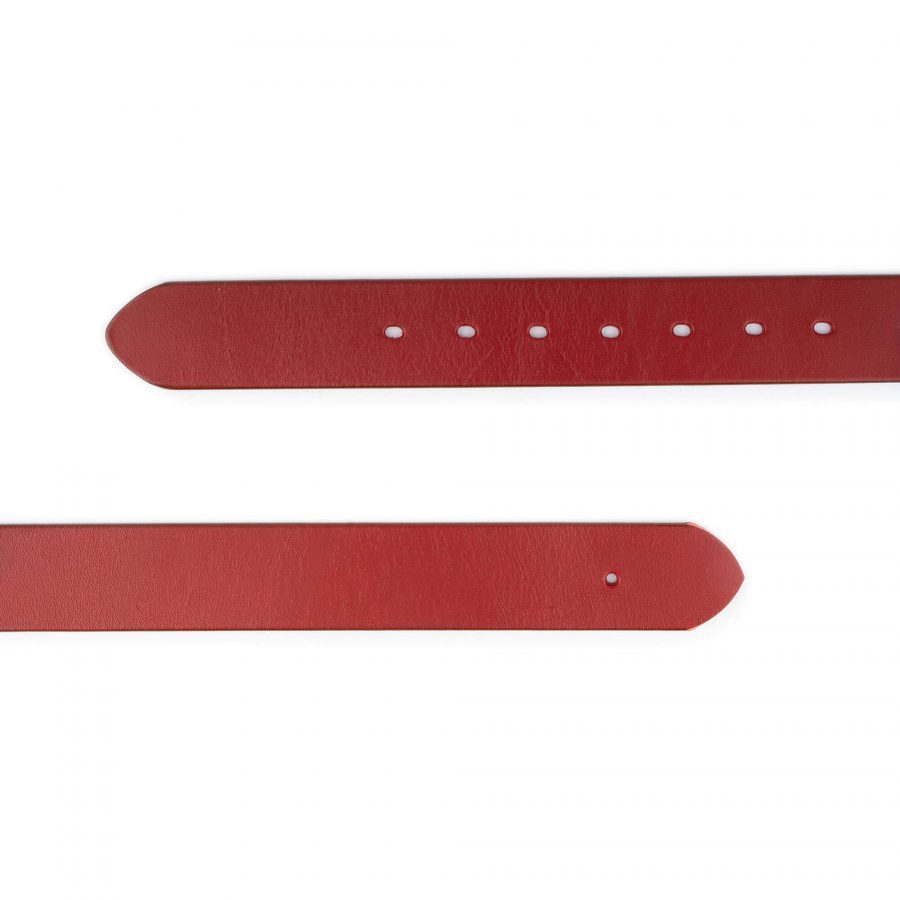 red belt strap for buckles replacement real leather 1 1 2 inch 3