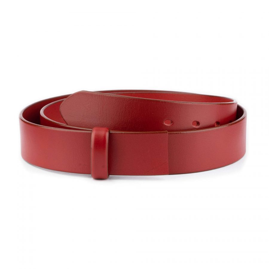 red leather belt strap replacement thick wide 4 0 cm 1