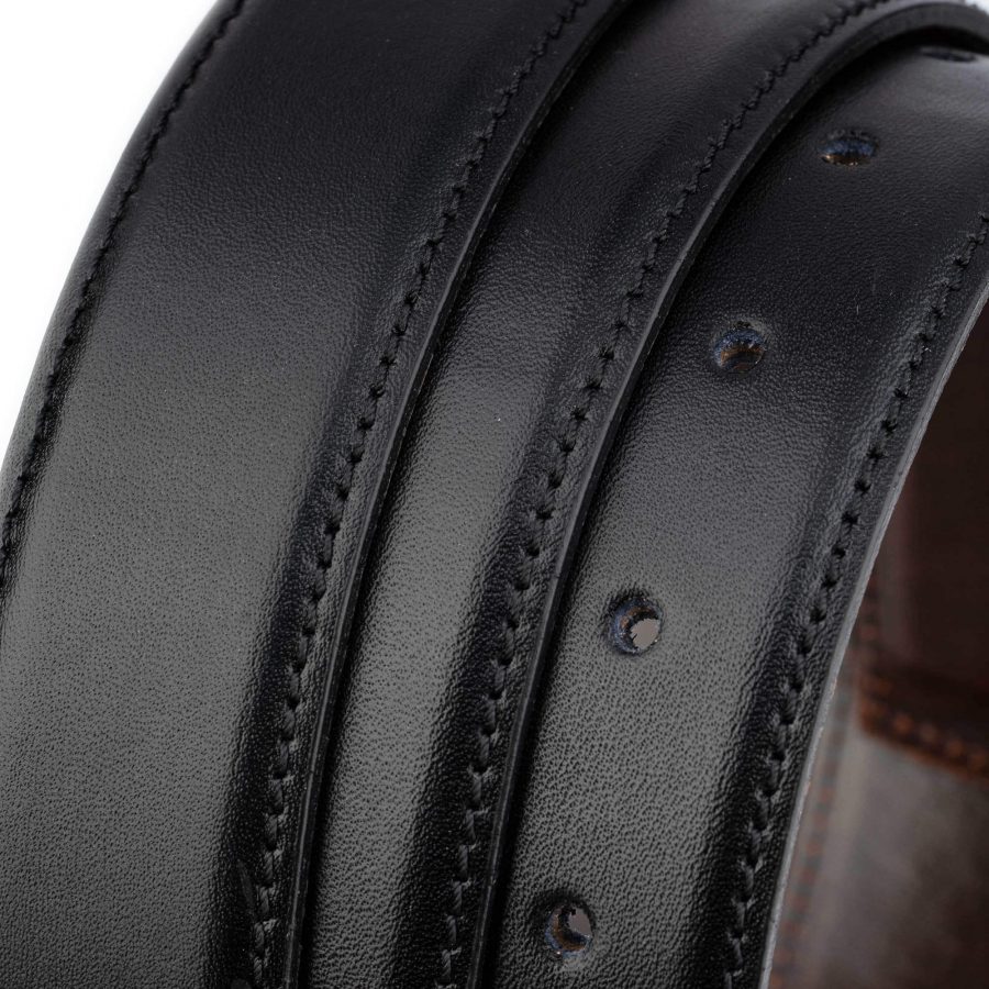 reversible mens belt strap for buckles black brown 35 mm 6