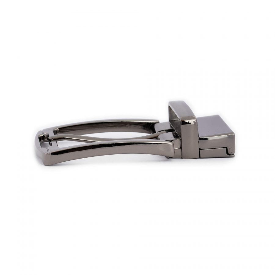 reversible metal buckle for leather belt gunmetal 35 mm 2