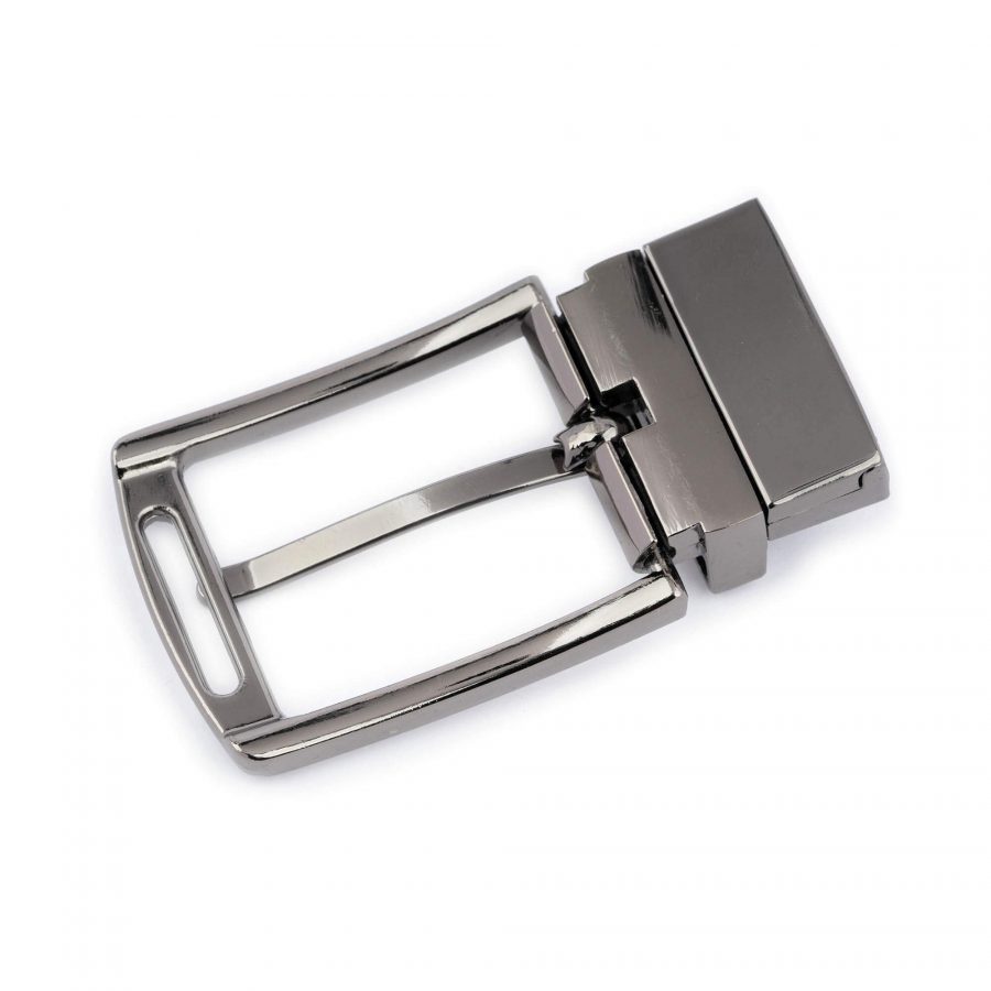 reversible metal buckle for leather belt gunmetal 35 mm 6