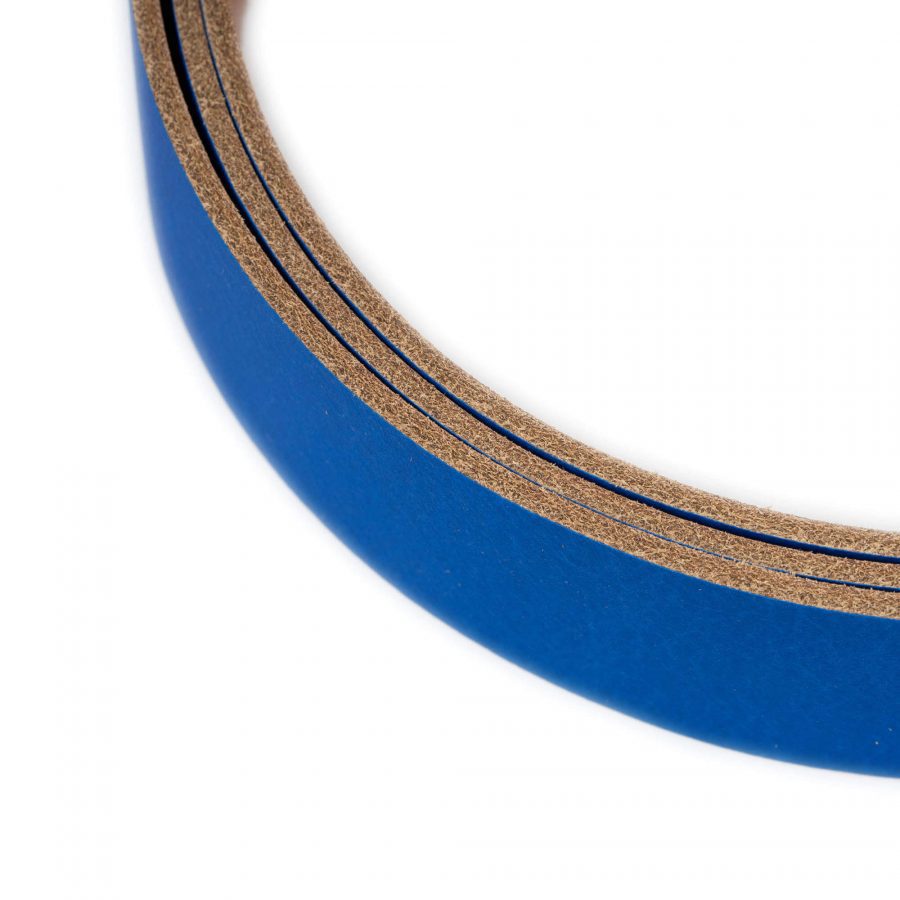 royal blue belt strap for buckle real leather 35 mm 4