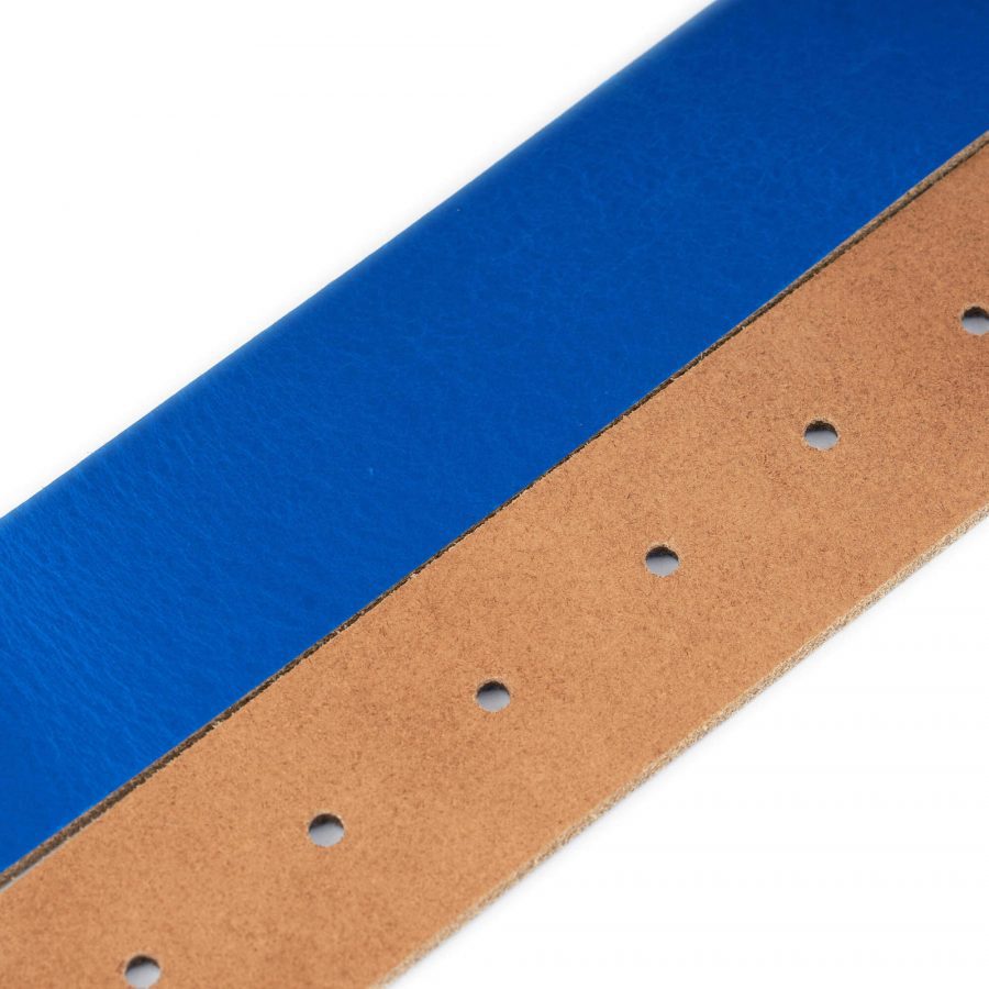 royal blue belt strap for buckle real leather 35 mm 5