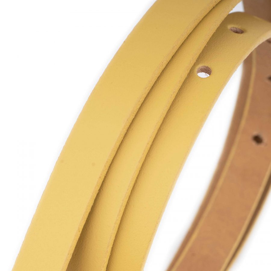skinny beige sand leather belt strap replacement 15 mm 5