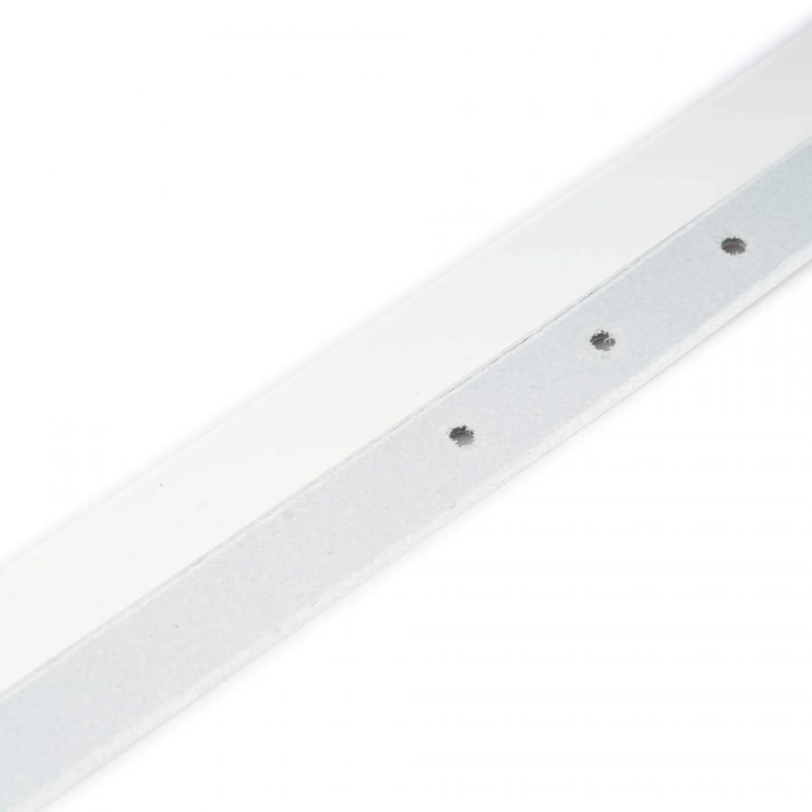 skinny white replacement belt strap for lady buckles 15 mm 4