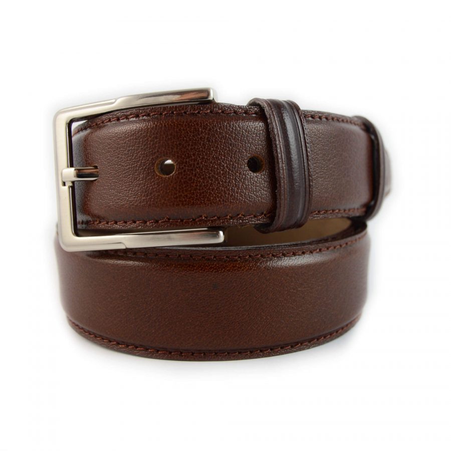 solid leather belt for men dark brown 3 5 cm 351117 1