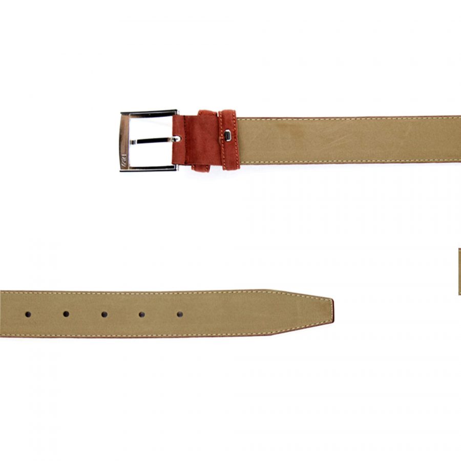 suede burgundy belt for men real leather 351046 3