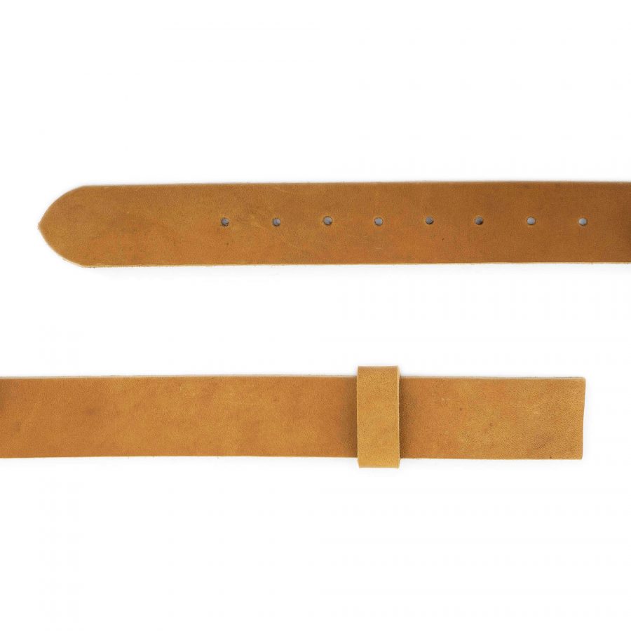 tan crazy horse leather strap for belt replacement 4 0 cm 2