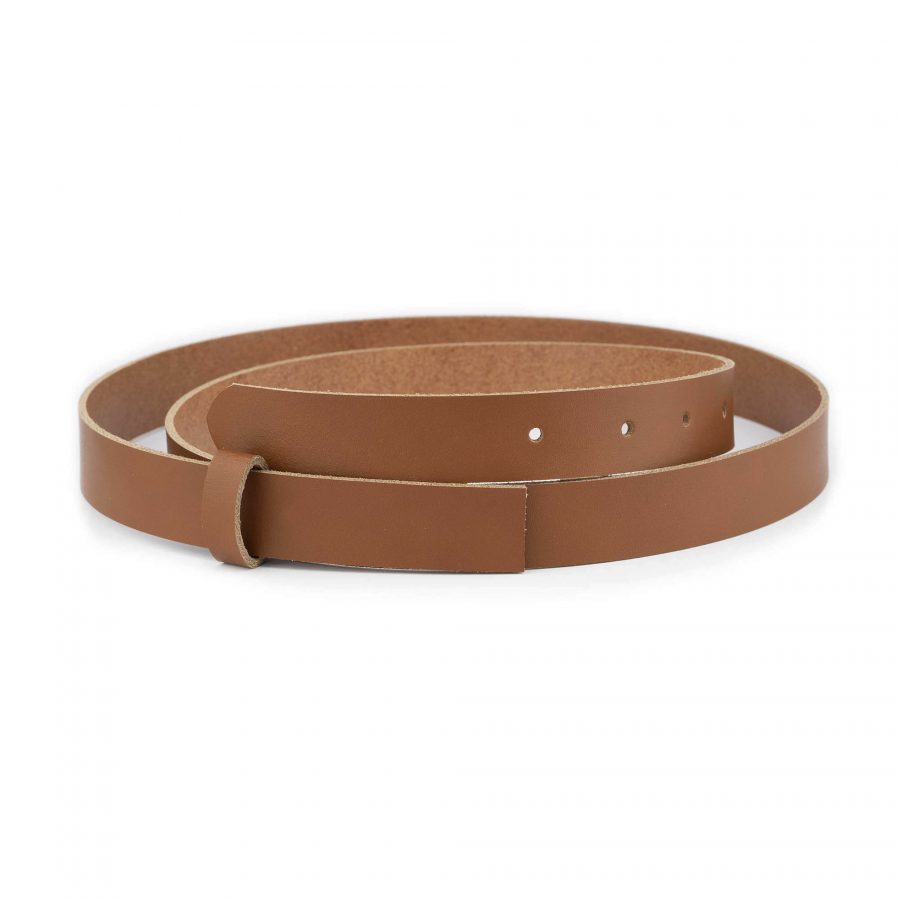 tanned belt strap for buckles 2 5 cm replacement 1
