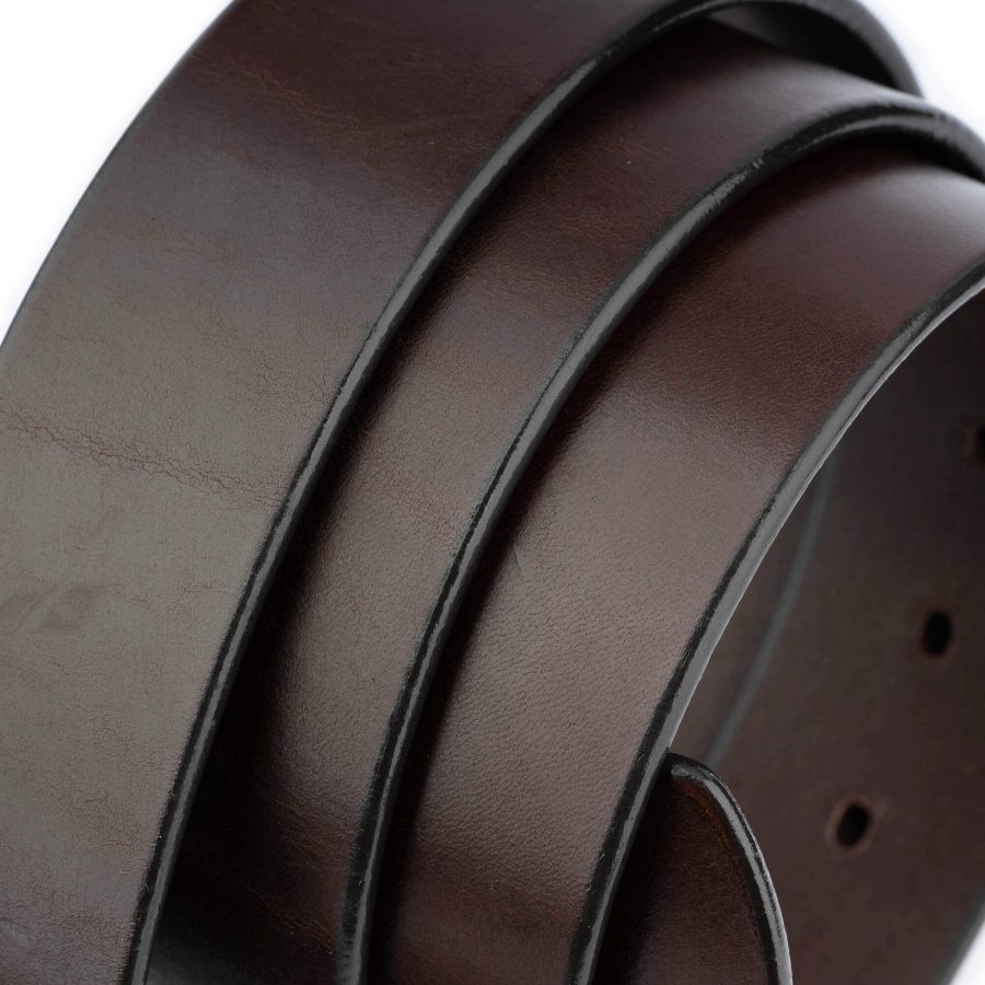 thick leather belt strap for buckle coffee brown 1 1 2 inch 6