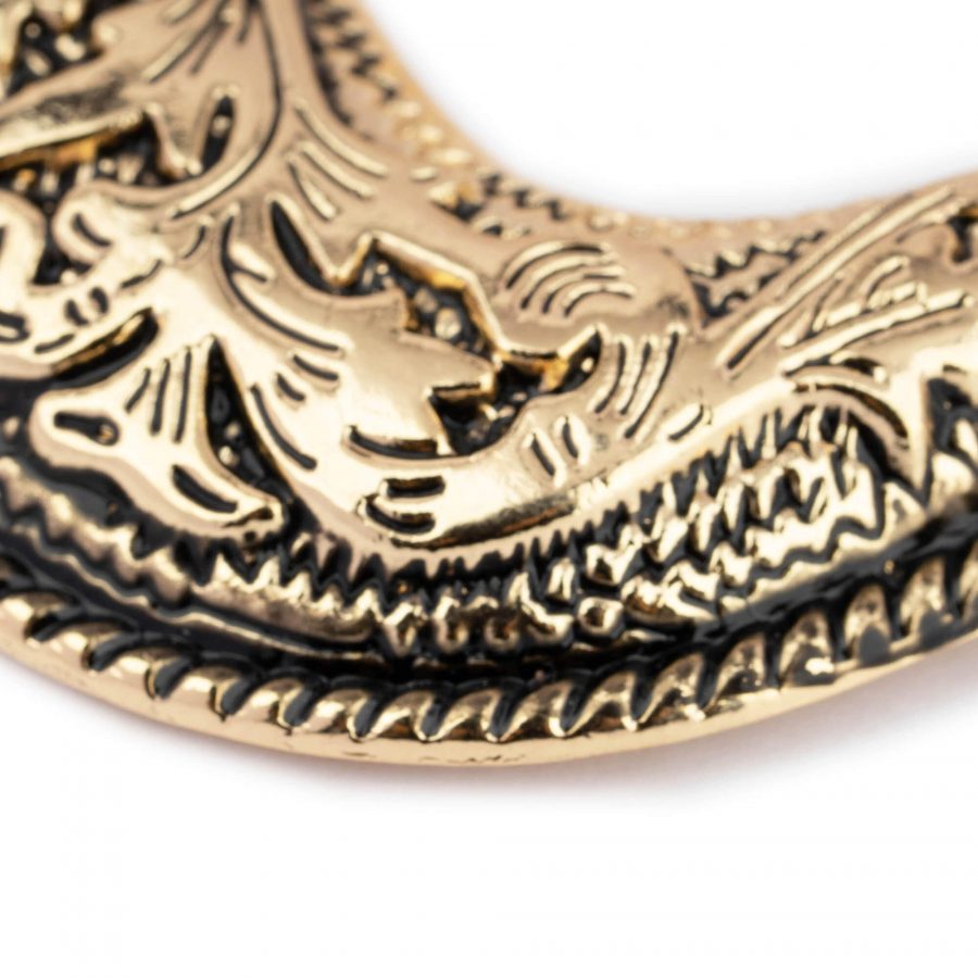 western replacement belt buckle gold 3 piece set 4