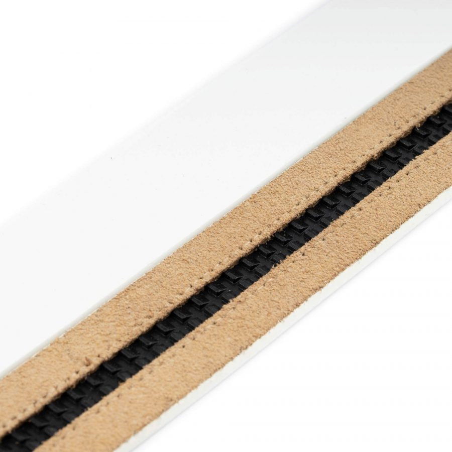 white leather belt strap for ratchet belts 3 5 cm 4