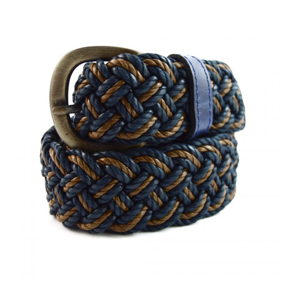 woven navy blue belt for mens shorts 351005 1
