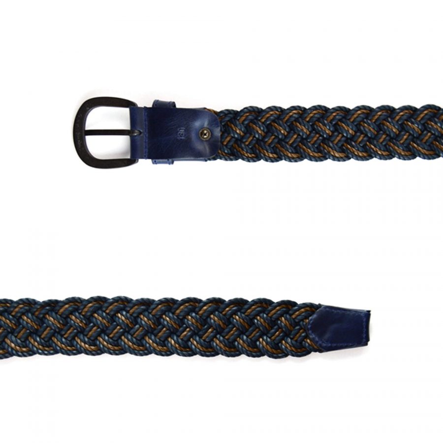woven navy blue belt for mens shorts 351005 3
