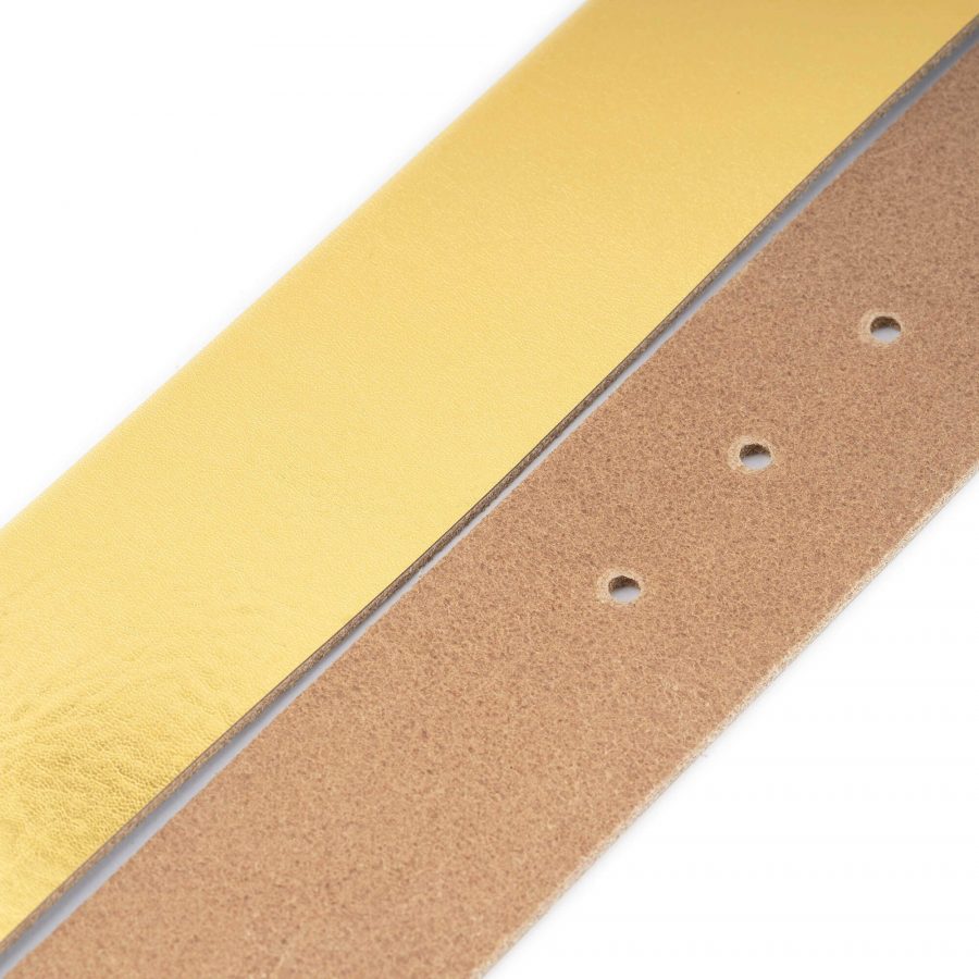 yellow gold leather strap for belt replacement 4 0 cm 4