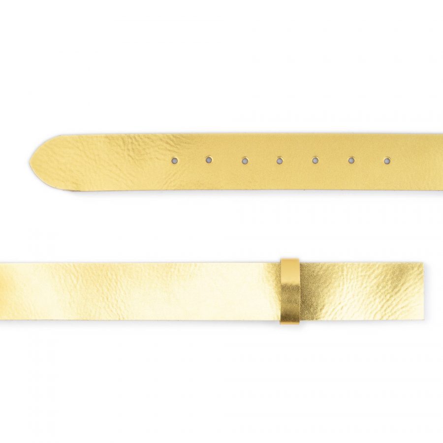 yellow gold leather strap for belt replacement 4 0 cm 5