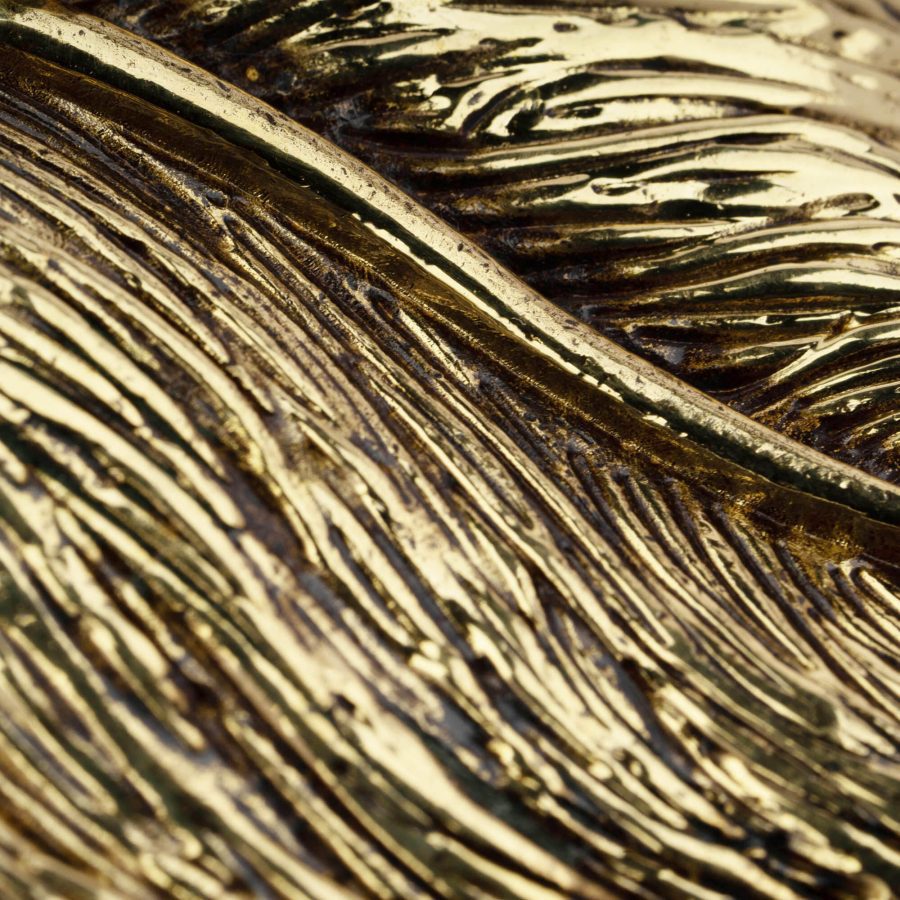 Gold Brass Feather Buckle For Belts 2