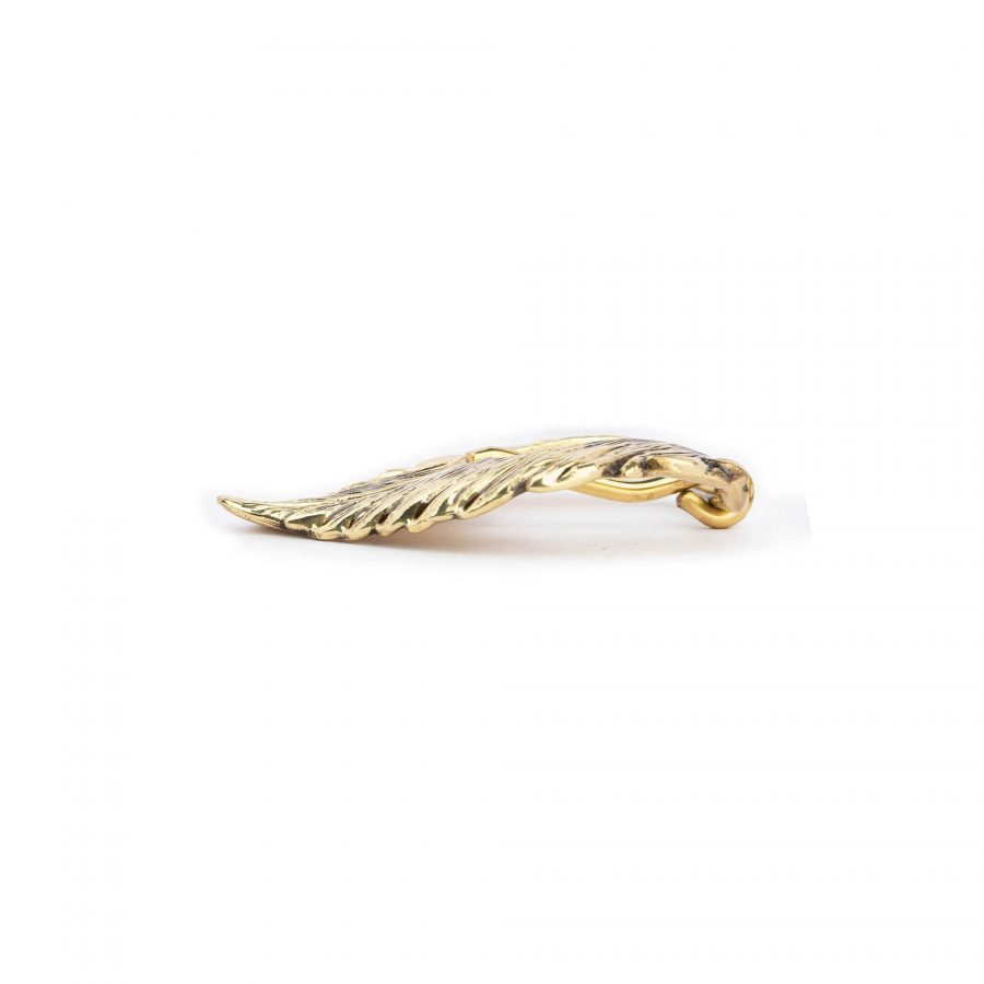 Gold Brass Feather Buckle For Belts 4
